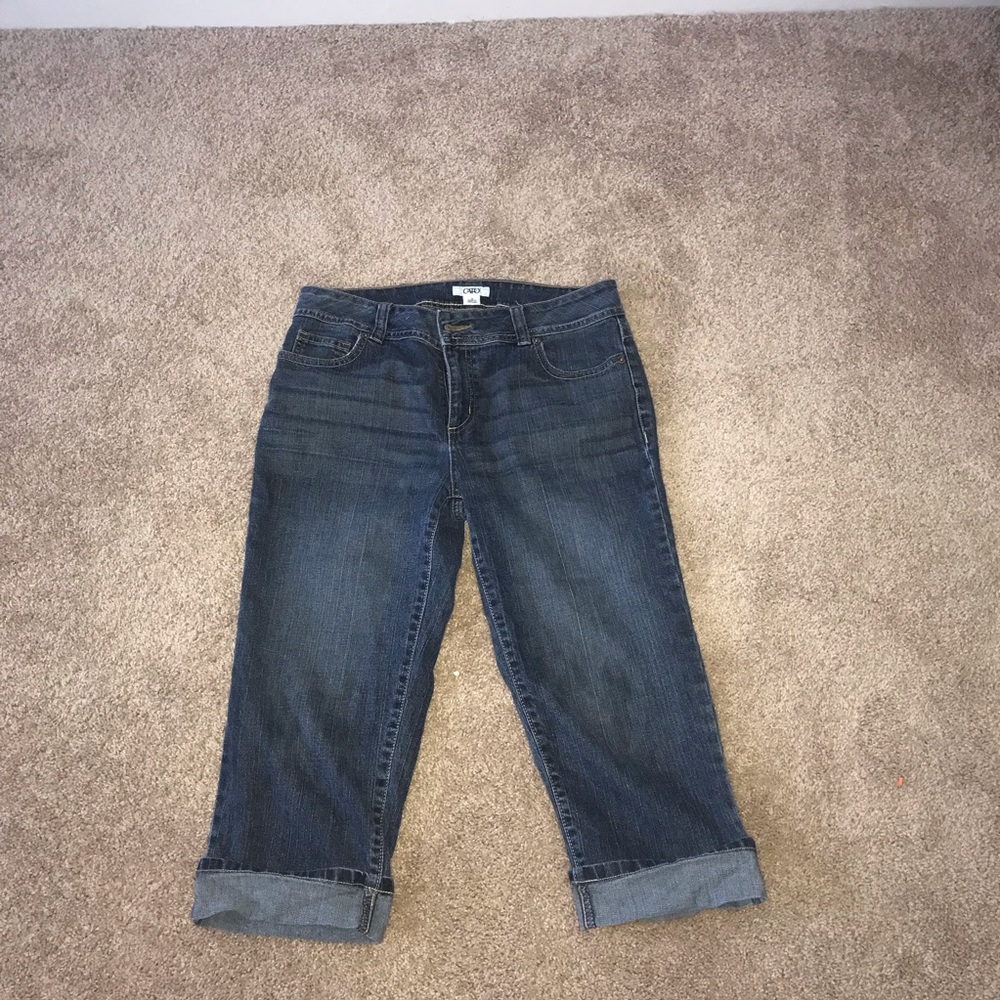 CATO dark washed capris